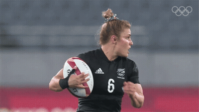 Person Pointing At Gray Elephant On Court GIF