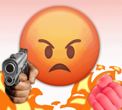 Person Pointing Gun At Angry Face GIF