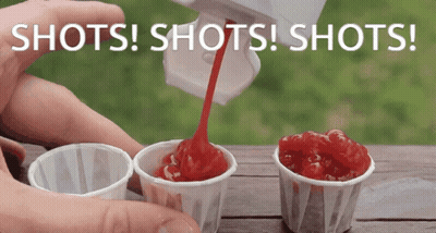 Person Pouring Cherry Sauce With Shots Shots Shots GIF