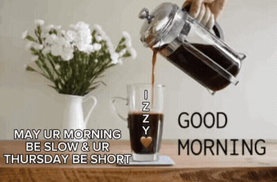 Person Pouring Coffee Glass Saying May Ur Morning Be Slow GIF
