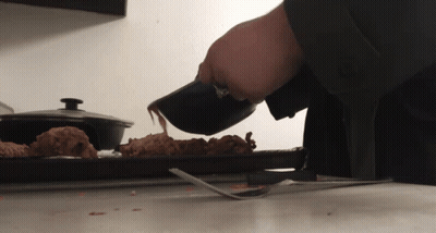 Person Pouring Into Pan GIF