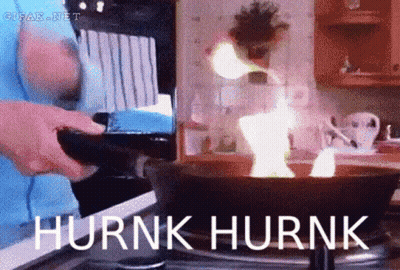 Person Pouring Liquid Into Frying Pan Hurnk Hurnk GIF