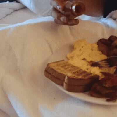 Person Pouring Syrup On Food GIF