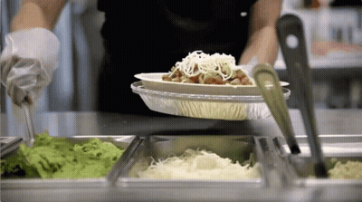 Person Preparing Buffet Plate GIF