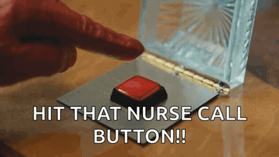 Person Pressing Red Nurse Call Button GIF