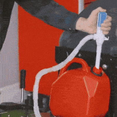 Person Pumping Gas Into Orange Container GIF