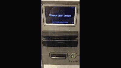 Person Pushing Button On ATM GIF