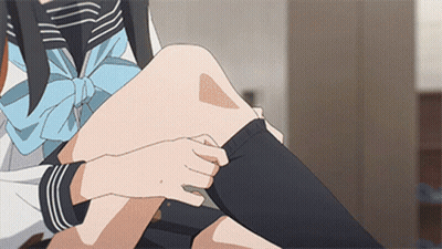 Person Putting On Black Fruit Of The Loom Socks GIF