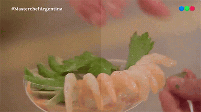 Person Putting Vegetables On Plate #MasterChefArgentina GIF
