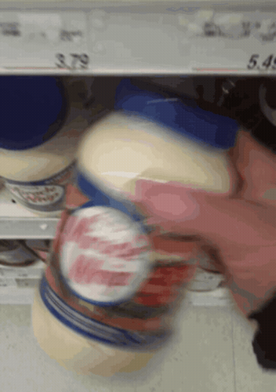 Person Reaching Into Jar Of Mayonnaise GIF