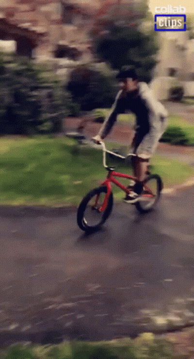 Person Riding Bike With Collab Clips GIF