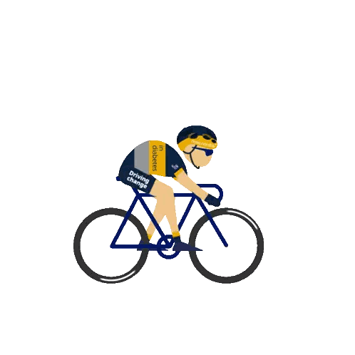 Person Riding Bike With Diabetes Shirt Sticker