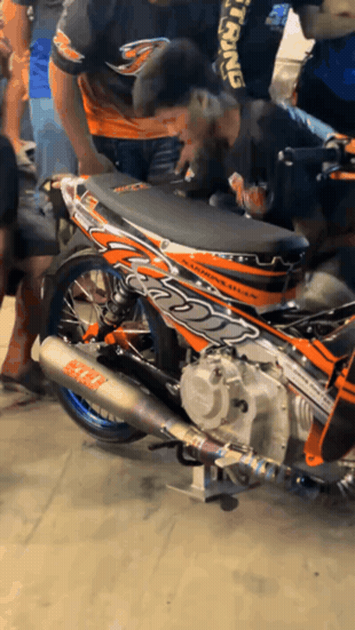 Person Riding Dirt Bike In Desert GIF