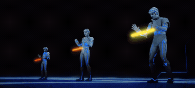 Person Riding Futuristic Vehicle GIF