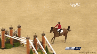 Person Riding Horse Number 135 GIF