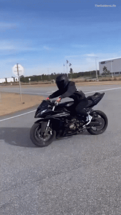 Person Riding Motorcycle Saying The Guiders Life GIF