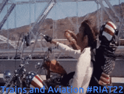 Person Riding Motorcycle Trains And Aviation #Riat22 GIF