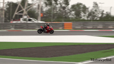 Person Riding Red Motorcycle Saying Motorcyclist GIF