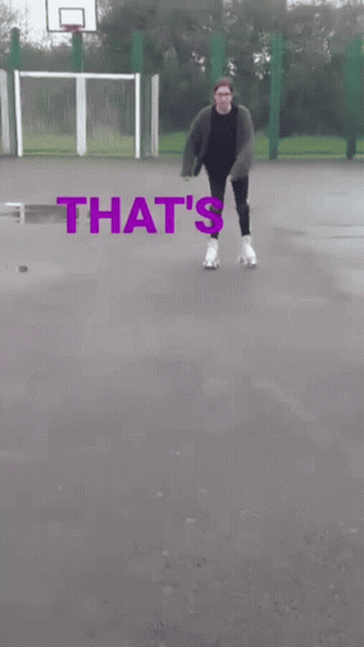 Person Rollerblading Saying That's Life GIF