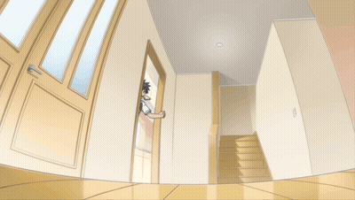 Person Running Down Hallway With Number 8 GIF