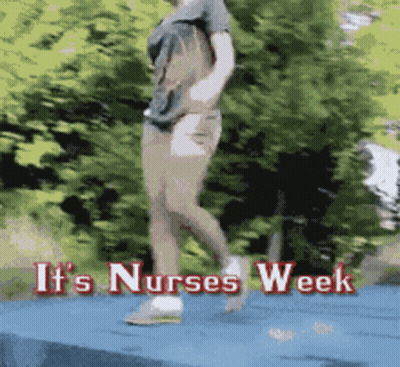 Person Running During Nurses Week GIF