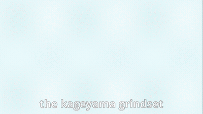 Person Running In Front Of Brick Wall Saying The Kageyama Grindset GIF