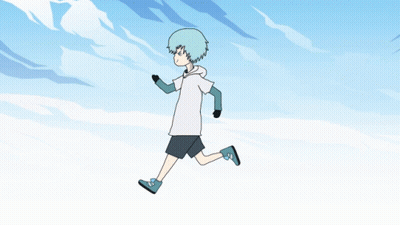 Person Running In Snow GIF