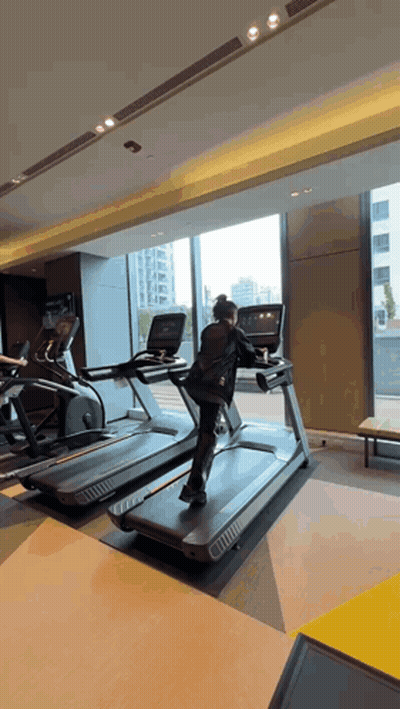 Person Running On Treadmill GIF