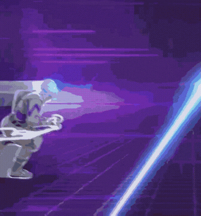 Person Running With Blue Light GIF