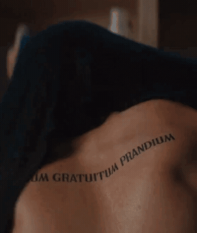 Person's Back Tattoo Close Up GIF