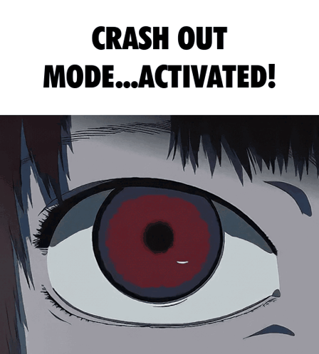 Person's Eye With Crash Out Mode Activated GIF