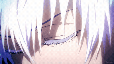 Person's Eye With White Hair And Purple Eyelashes GIF