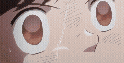 Person's Eyes With Tear Running Down Nose GIF