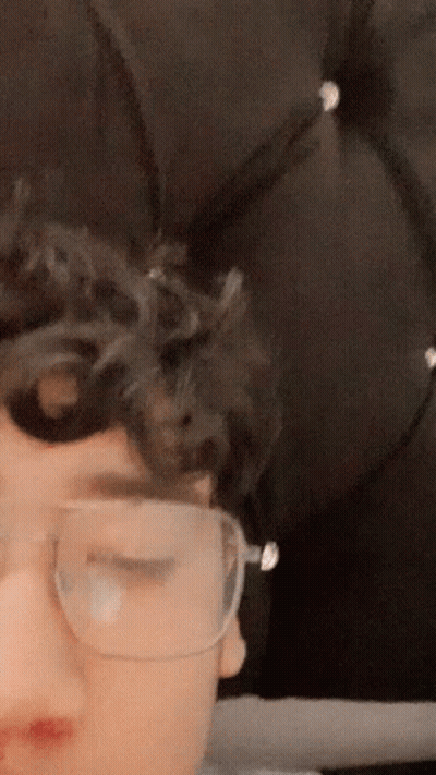 Person's Face Close Up With Glasses GIF