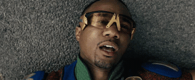 Person's Face Close Up With Japanese Writing GIF