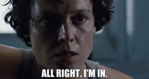 Person's Face Saying All Right I'm In GIF