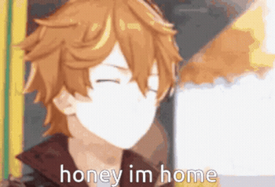Person's Face Saying Honey Im Home GIF