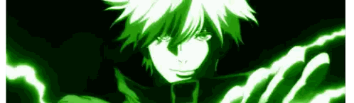 Person's Face With Green Light Sticker