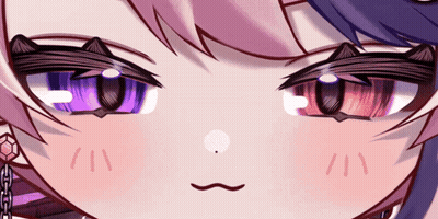 Person's Face With Purple Eye GIF