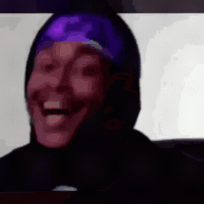 Person's Face With Purple Headband GIF