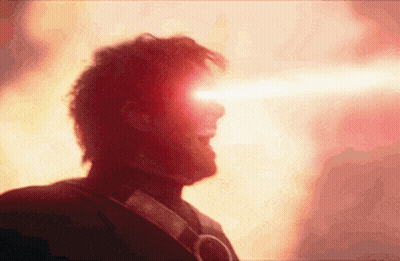 Person's Face With Red Eye Light GIF