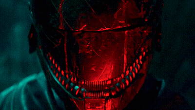 Person's Face With Red Light GIF