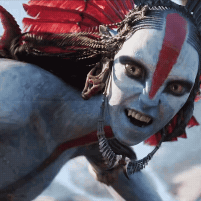 Person's Face With Red Stripe GIF