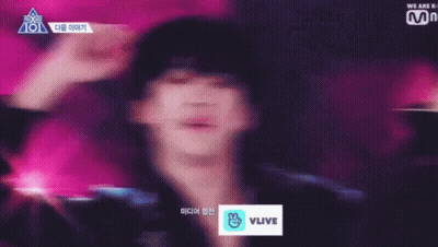 Person's Face With Vlive Logo GIF