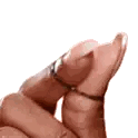 Person's Finger With Ring Sticker