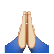 Person's Hands Folded In Prayer Sticker