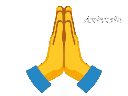 Person's Hands Folded In Prayer Amituoto Sticker