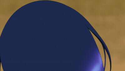 Person's Head With Purple Glow GIF