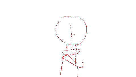 Person's Head With Red Circle Sticker