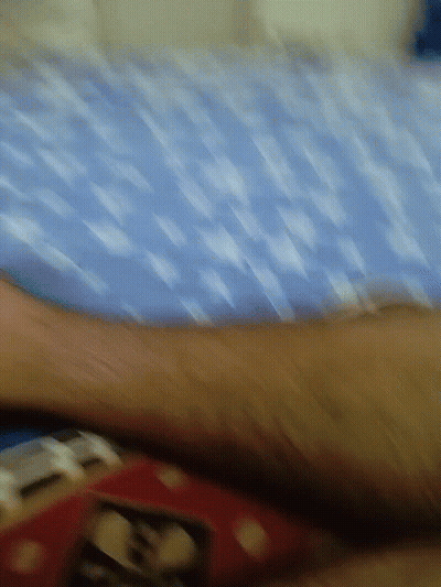 Person's Leg And Toy Car GIF